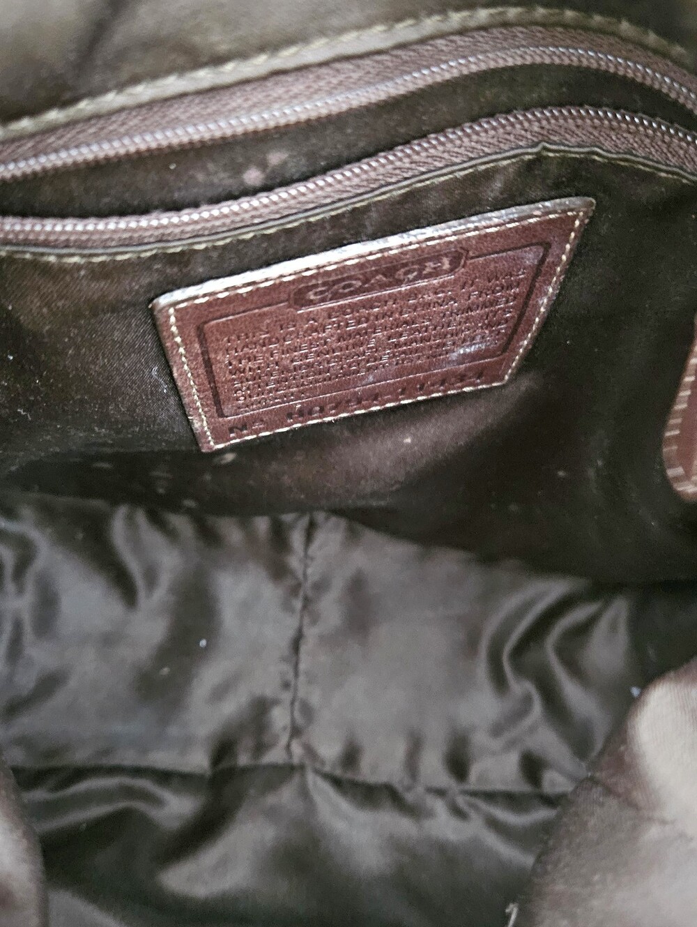Coach Bleecker 11434 Chocolate Brown Signature Leather Flap Shoulder Bag Y2K - Picture 10 of 13